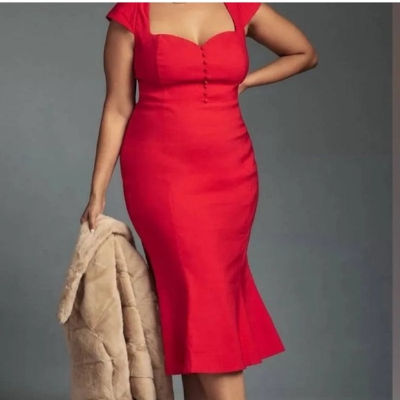 Anthropologie Classic Red Dress - Picture 8 of 8